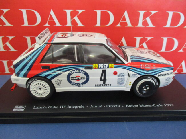 Die cast 1/24 Modellino Auto Lancia Delta HF Int. Rally Monte Carlo 1992 Auriol - immagine 2