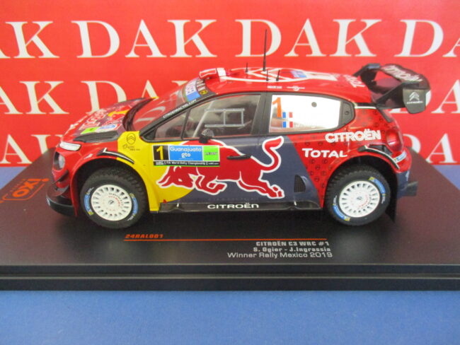 Die cast 1/24 Modellino Auto Citroen C3 WRC Rally Mexico 2019 S. Ogier