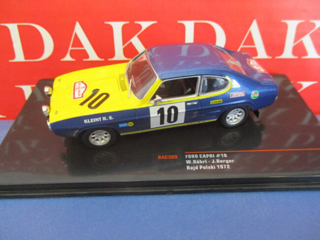 Die cast 1/43 Modellino Auto Ford Capri MK.I Rally Polsky 1972 W. Rohrl