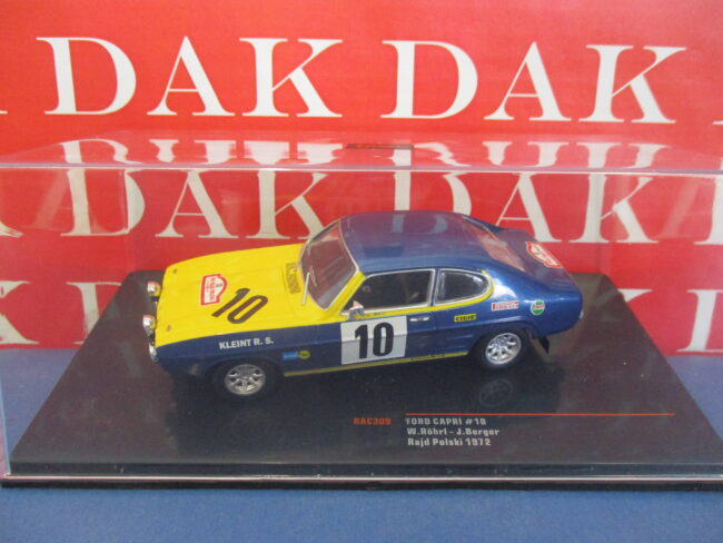 Die cast 1/43 Modellino Auto Ford Capri MK.I Rally Polsky 1972 W. Rohrl - immagine 4