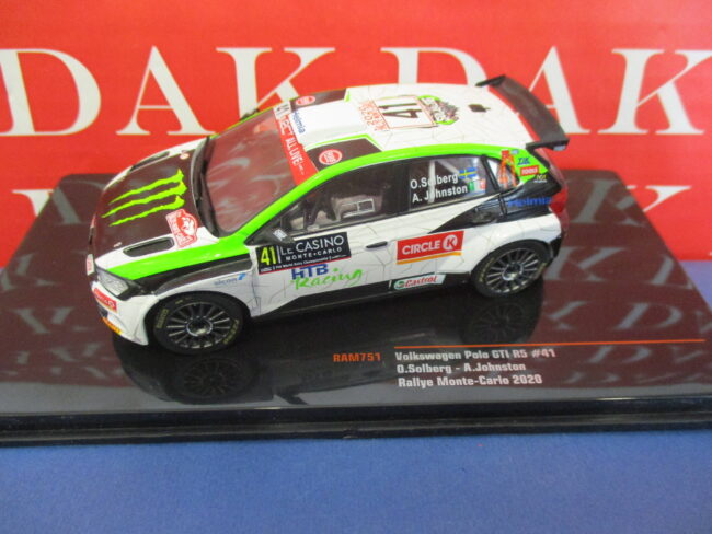 Die cast 1/43 Modellino Auto Volkwagen Polo GTI R5 Rally Monte Carlo 2020 Solber