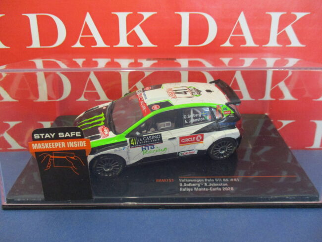 Die cast 1/43 Modellino Auto Volkwagen Polo GTI R5 Rally Monte Carlo 2020 Solber - immagine 4