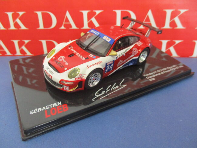 Die cast 1/43 Modellino Auto Porsche 911 GT3 RSR FFSA GT 2008 S. Loeb - immagine 2