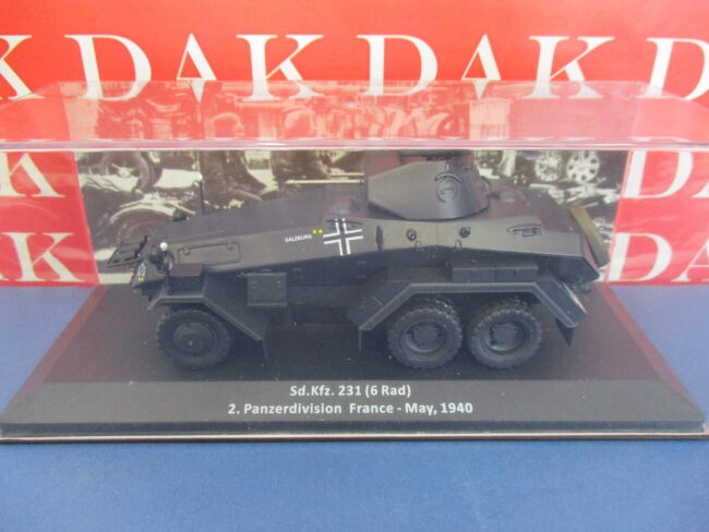 Die cast 1/43 Modellino Autoblindo Sd.Kfz. 231 6 Rad 2. Pz.Div. France 1940 - immagine 4