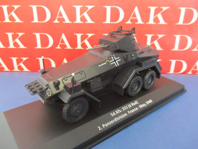 Die cast 1/43 Modellino Autoblindo Sd.Kfz. 231 6 Rad 2. Pz.Div. France 1940 - immagine 2