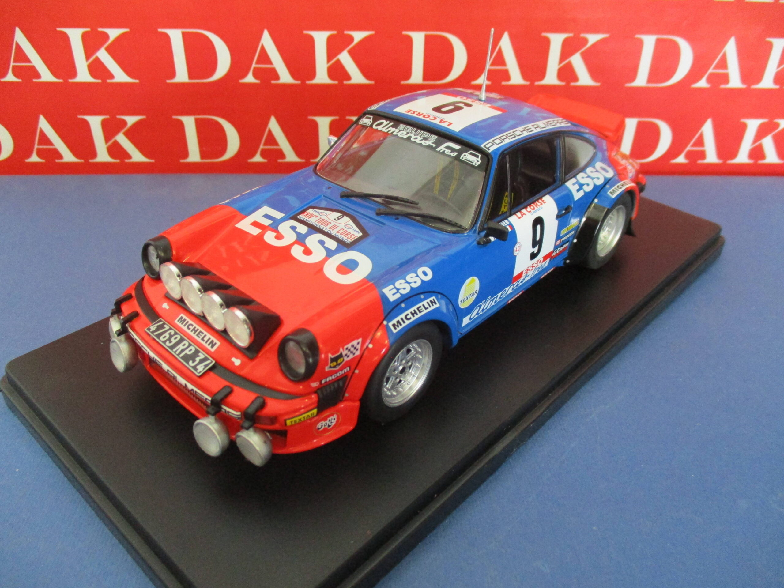 Die cast 1/24 Modellino Auto Porsche 911 SC Rally Tour de Corse 1980 JL.  Therier