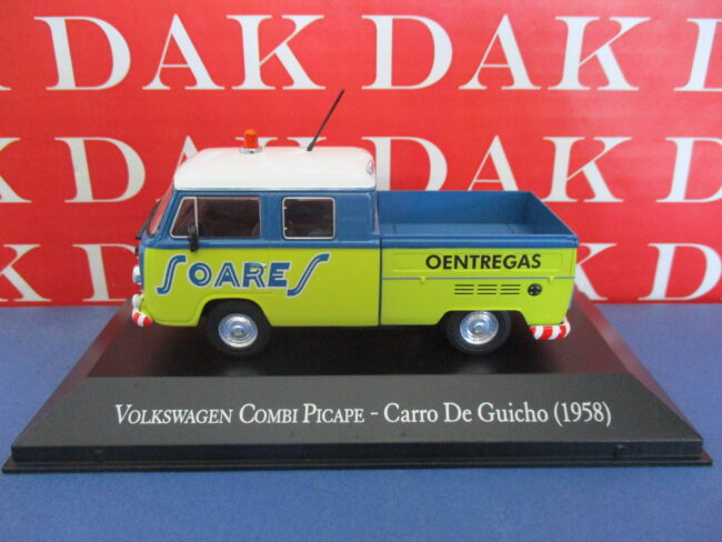 Die cast 1/43 Modellino Furgone Volkswagen T2 Doppia Cabina Oentregas - immagine 2