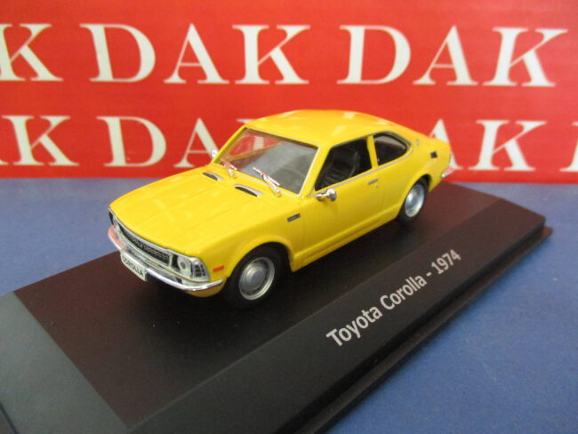 Die cast 1/43 Modellino Auto Toyota Corolla Gialla 1974