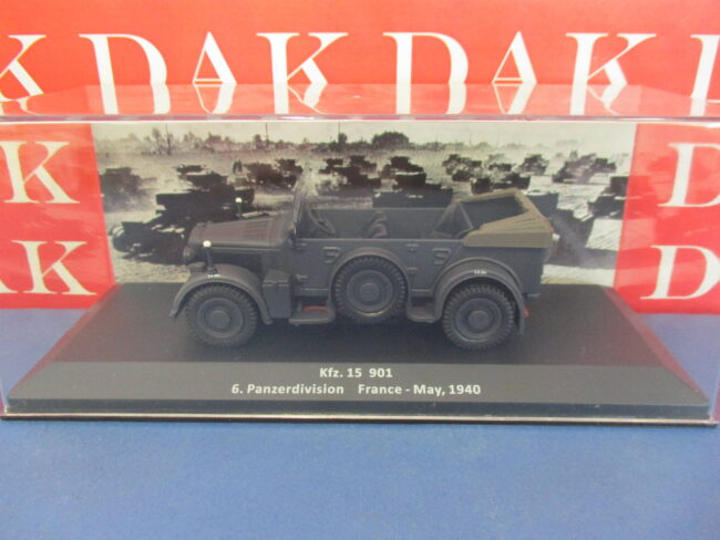 Die cast 1/43 Modellino Auto Horch Kfz. 15 901 6.Panzerdivision France 1940 - immagine 4