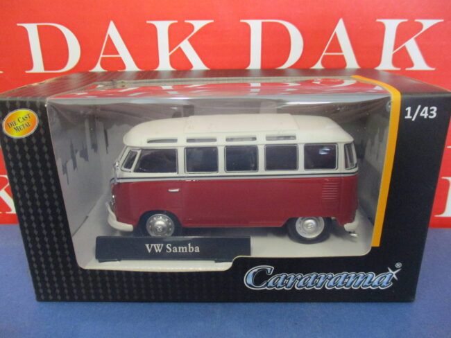 Die cast 1/43 Modellino Pulmino Van Volkswagen T1 Samba Bicolore Bianco Rosso - immagine 4