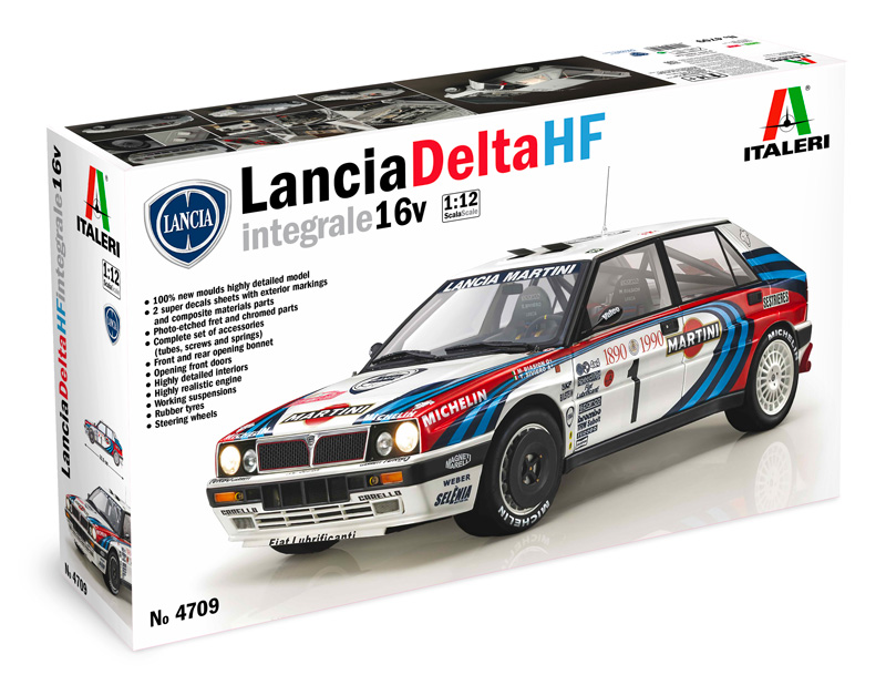 1/12 Kit di Montaggio Auto Lancia Delta HF 16V Rally Monte Carlo 1990 M.  Biasion