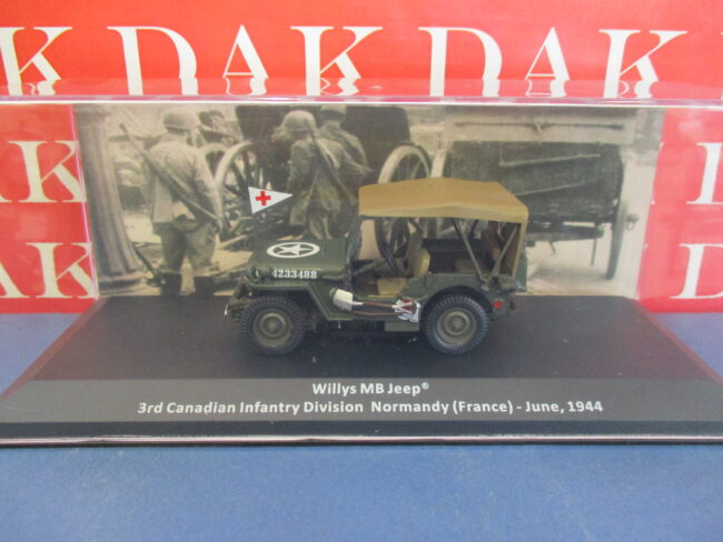 Die cast 1/43 Modellino Auto Willys MB Jeep 3rd Canadian Inf. Div. Normandy 1944 - immagine 4