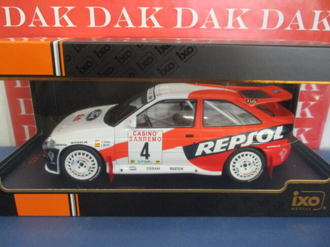 Die cast 1/18 Modellino Auto Ford Escort RS Cosworth Rally San Remo 1996 Sainz - immagine 5