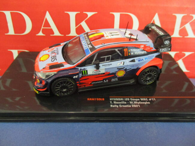 Die cast 1/43 Modellino Auto Hyundai i20 Coupe WRC Rally Croazia 2021 T.Neuville