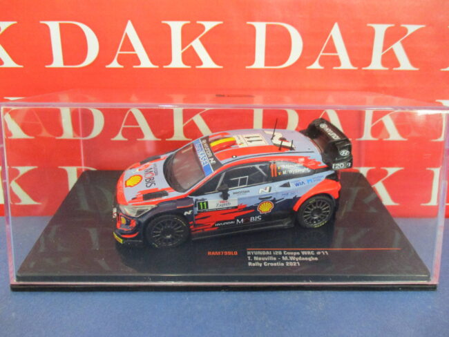 Die cast 1/43 Modellino Auto Hyundai i20 Coupe WRC Rally Croazia 2021 T.Neuville - immagine 4