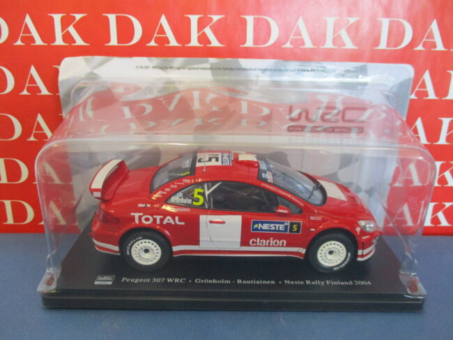 Die cast 1/24 Modellino Auto Peugeot 307 WRC Rally 1000 Lakes 2004 M. Gronholm - immagine 4