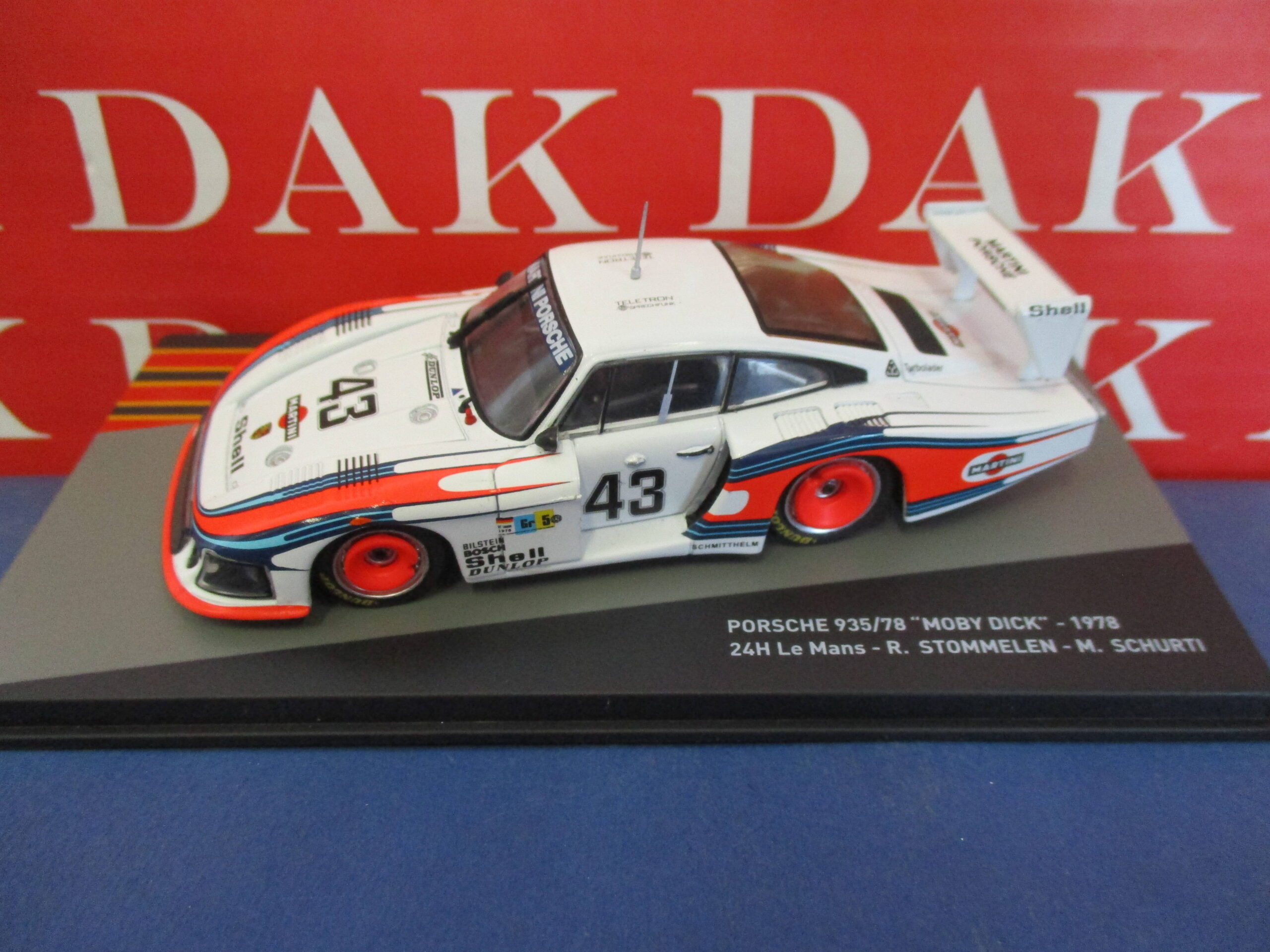Die cast 1/43 Modellino Auto Porsche 935/78 Moby Dick 24H Le Mans Stommelen  1978