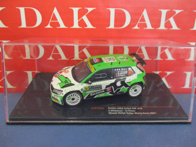 Die cast 1/43 Modellino Auto Skoda Fabia Rally 2 EVO Monte Carlo 2021 Mikkelsen - immagine 4