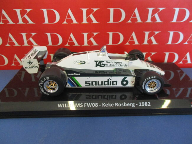 Die cast 1/24 Modellino Auto F1 Williams FW08 1982 K. Rosberg
