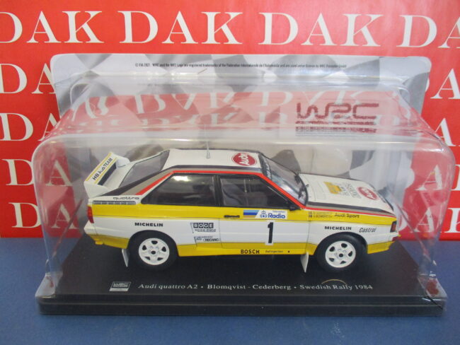 Die cast 1/24 Modellino Auto Audi Quattro A2 Rally Svezia 1984 S. Blomquist - immagine 4