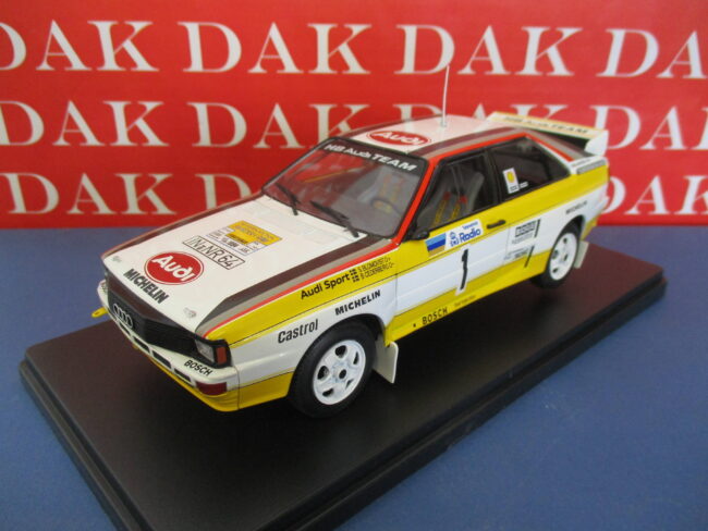 Die cast 1/24 Modellino Auto Audi Quattro A2 Rally Svezia 1984 S. Blomquist - immagine 2