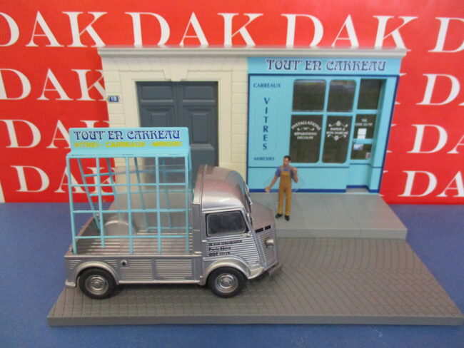 Die cast 1/43 Modellino Diorama Furgone Van Citroen Type H Vetraio