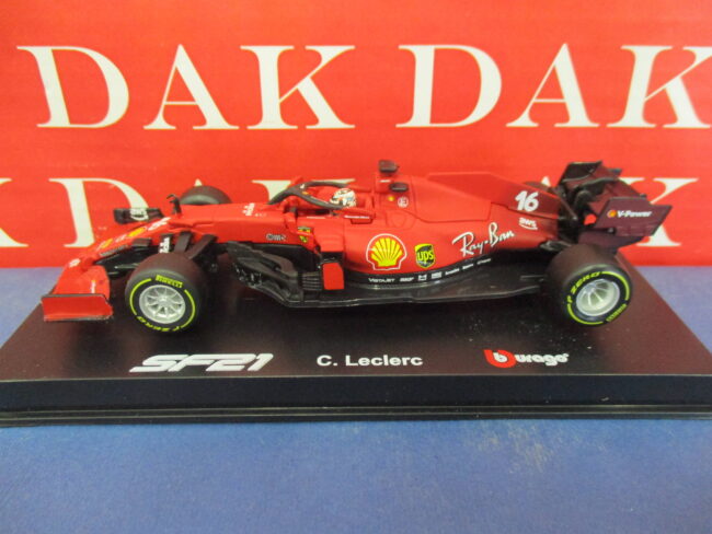 Die cast 1/43 Modellino Auto F1 Ferrari SF21 2021 C. LeClerc by Burago