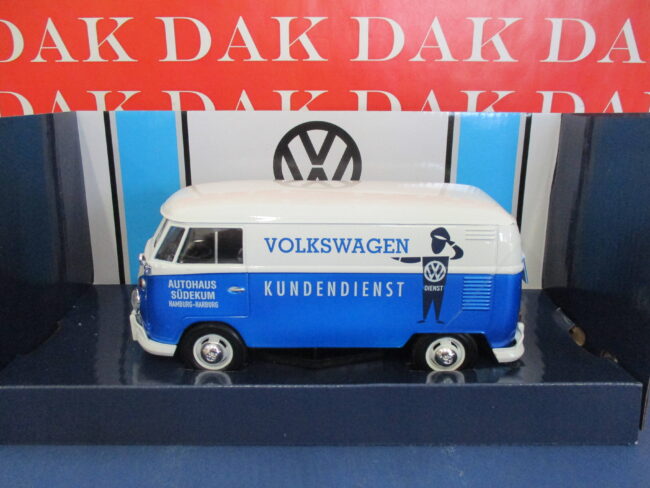 Die cast 1/24 Modellino Furgone Volkswagen T1 Transporter Servizio Clienti Volks