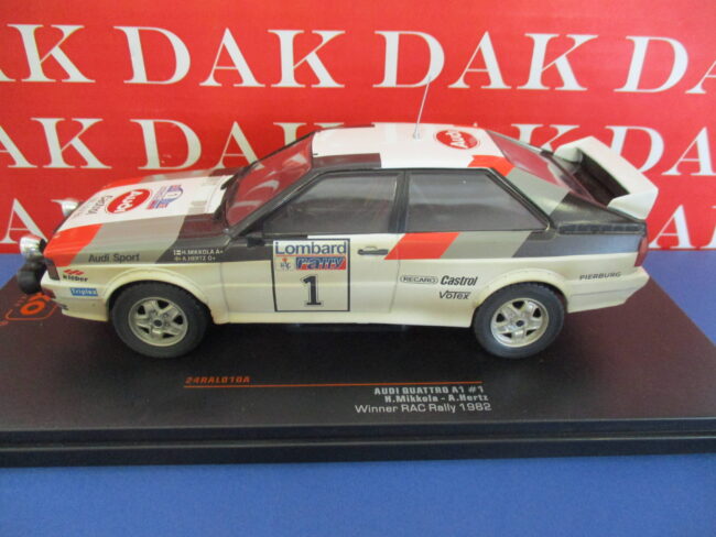 Die cast 1/24 Modellino Auto Audi Quattro A1 Rally RAC 1982 H. Mikkola by Ixo