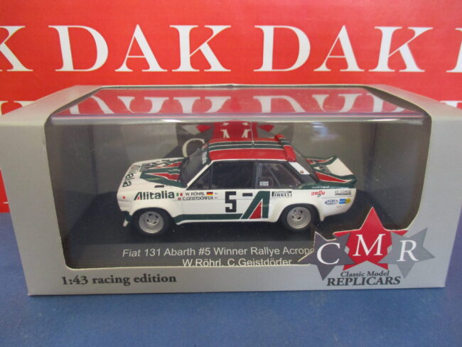 Die cast 1/43 Modellino Auto Fiat 131 Abarth Rally Acropolis 1978 W. Rohrl CMR - immagine 5
