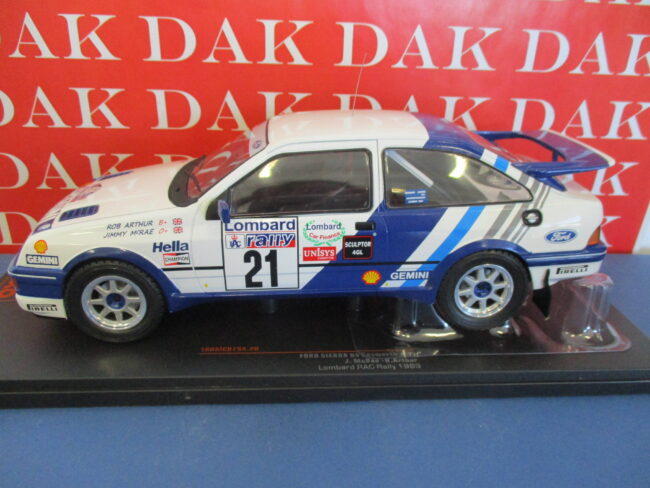 Die cast 1/18 Modellino Auto Ford Sierra RS Cosworth Rally RAC 1989 J. McRae Ixo