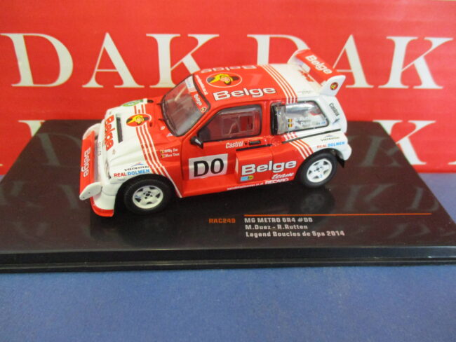 Die cast 1/43 Modellino Auto MG Metro 6R4 Legend Boucles SPA 2014 M. Duez by Ixo