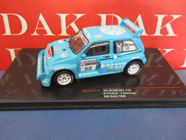 Die cast 1/43 Modellino Auto MG Metro 6R4 Rally RAC 1986 G. Fielding by Ixo