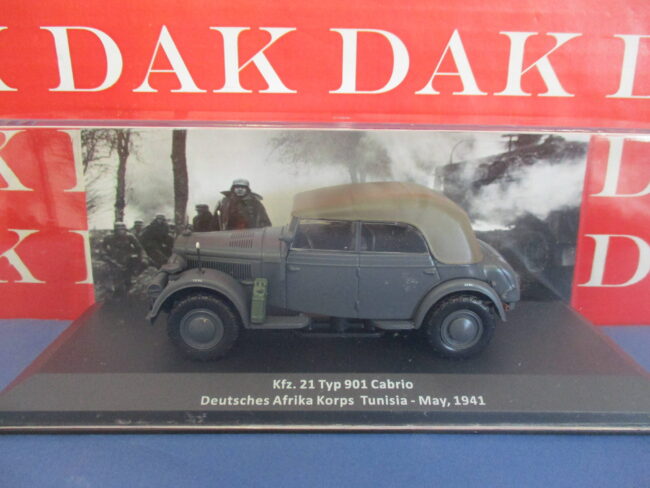 Die cast 1/43 Modellino Auto Horch Kfz. 21 Typ 901 Cabrio DAK Tunisia 1941 - immagine 4