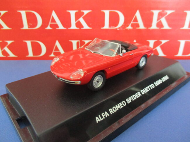 Die cast 1/43 Modellino Auto Alfa Romeo Spider Duetto 1600 Rosso 1966 Maxi Car - immagine 2