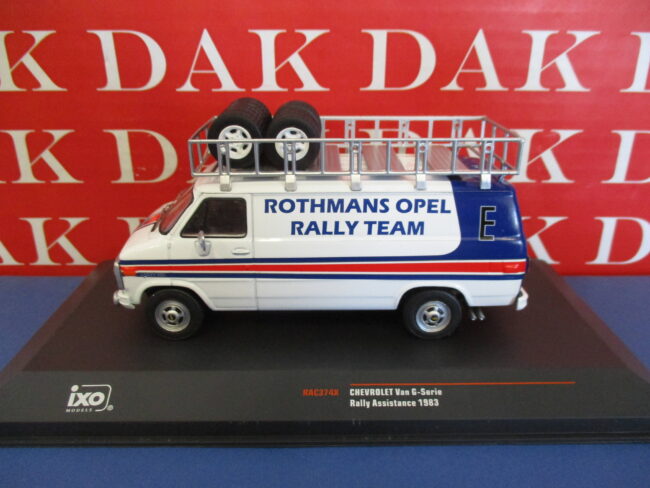 1/43 Die cast Modellino Furgone Chevrolet Van G-Series Rally Rothmans Opel Team