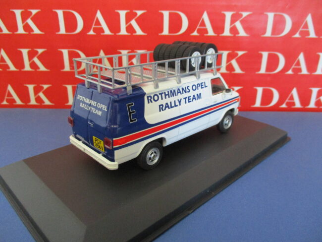 1/43 Die cast Modellino Furgone Chevrolet Van G-Series Rally Rothmans Opel Team - immagine 3