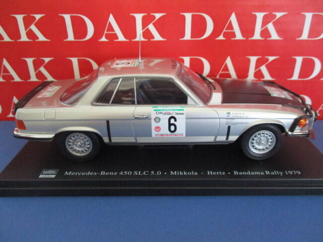 Die cast 1/24 Modellino Auto Mercedes 450 SLC Rally Bandama 1979 H. Mikkola