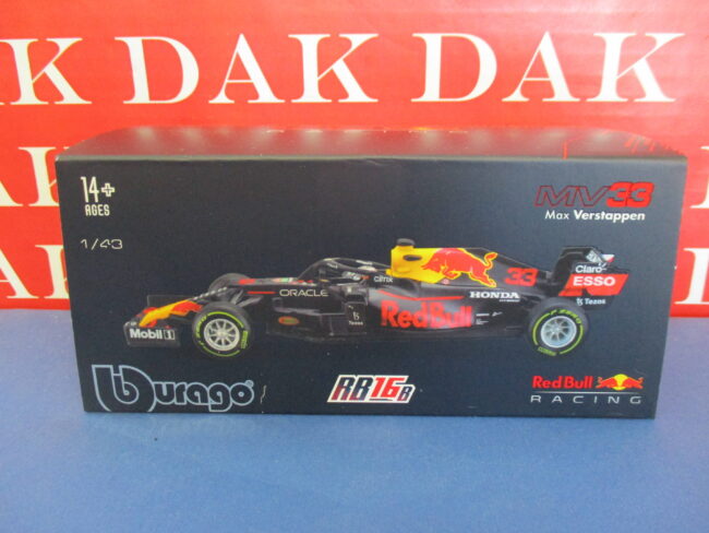 Die cast 1/43 Modellino Auto F1 Red Bull RB16B 2021 M. Verstappen by Burago - immagine 5