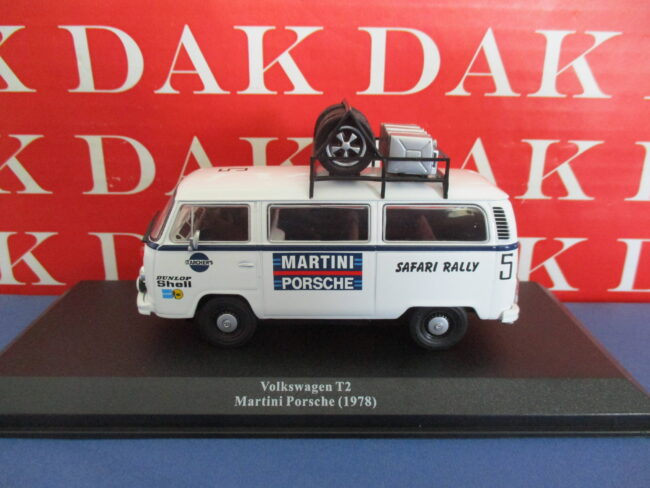 Die cast 1/43 Modellino Furgone Volkswagen T2 Rally Safari Martini Porsche 1978