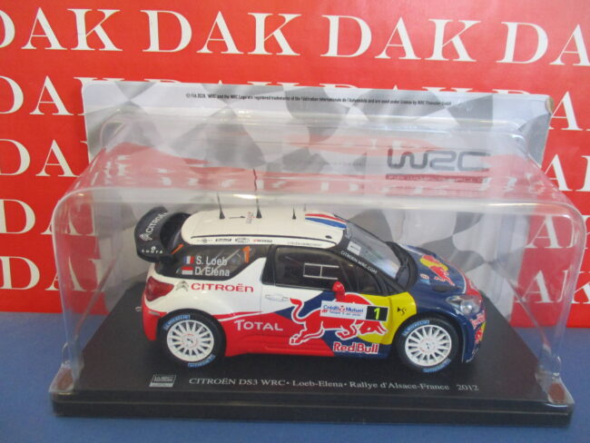 Die cast 1/24 Modellino Auto Citroen DS3 WRC Rally Alsace 2012 S. Loeb