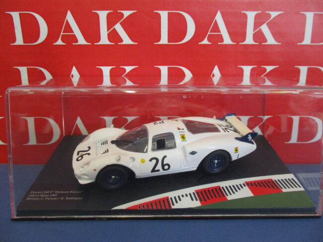 Die cast 1/43 Modellino Auto Ferrari 365 P Elefante Bianco N26 24H Le Mans 1967 - immagine 5