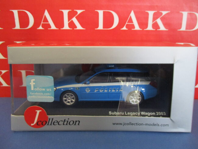 Die cast 1/43 Modellino Auto Polizia Police Subaru Legacy SW Italia 2003 - immagine 5