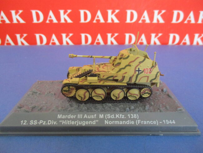 Die cast 1/72 Modellino Carro Tank Marder III Ausf.M 12.SS Pz.Div. Hitlerjugende