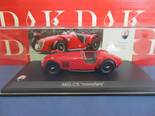 Die cast 1/43 Modellino Auto Maserati A6G.CS Monofaro 1947 - immagine 4