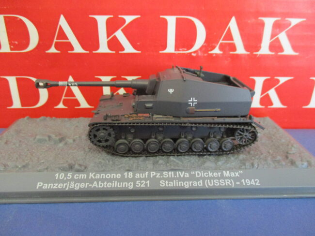Die cast 1/72 Modellino Carro Armato Tank 105mm Kanone 18 Pz.Sfl.IVa Dicker Max