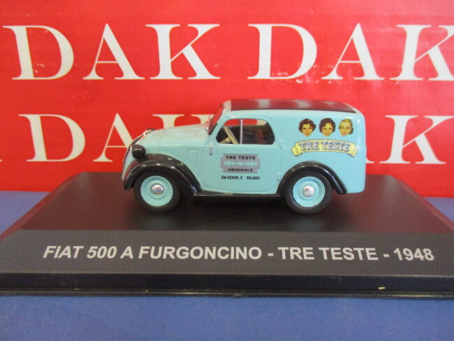 Die cast 1/43 Modellino Auto Fiat 500A Furgoncino Tre Teste 1948