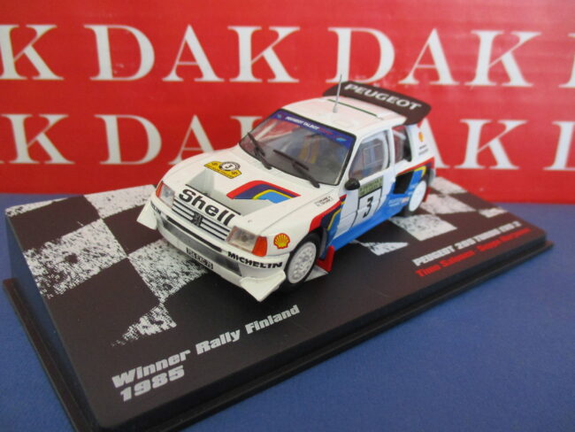 Die cast 1/43 Modellino Auto Peugeot 205 T16 EVO 2 Rally Finland 1985 T. Salonen - immagine 2