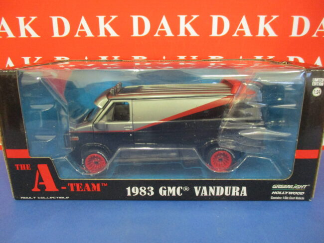 Die cast 1/24 Modellino Furgone GMC Vandura A-Team Van 1983 by Greenlight - immagine 6