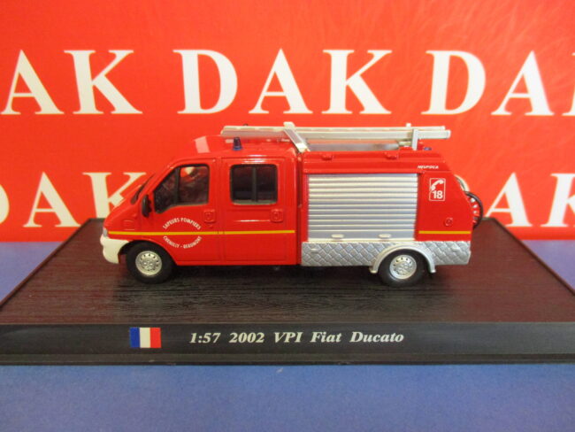 Die cast 1/57 Modellino Furgone Pompieri Fiat Ducato VPI 2002 France